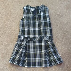 Plaid Sleeveless Dennis uniform Dress 8